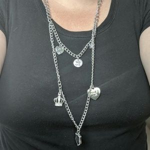 Juicy Couture double layer charm necklace